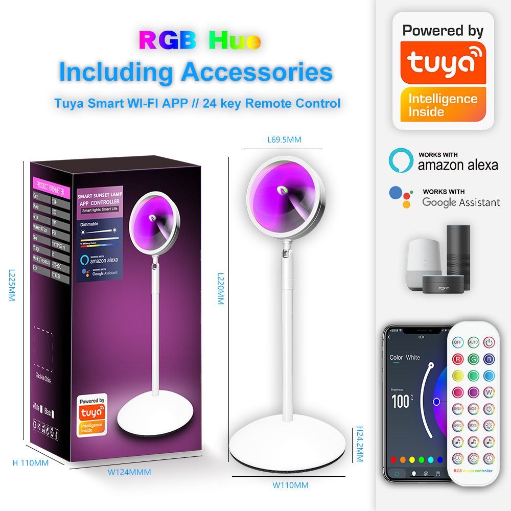 Sunset lights APP remote control RGB floor atmosphere lights rainbow projection sunset lights live background sunset lights Graffiti WIFI+BLE