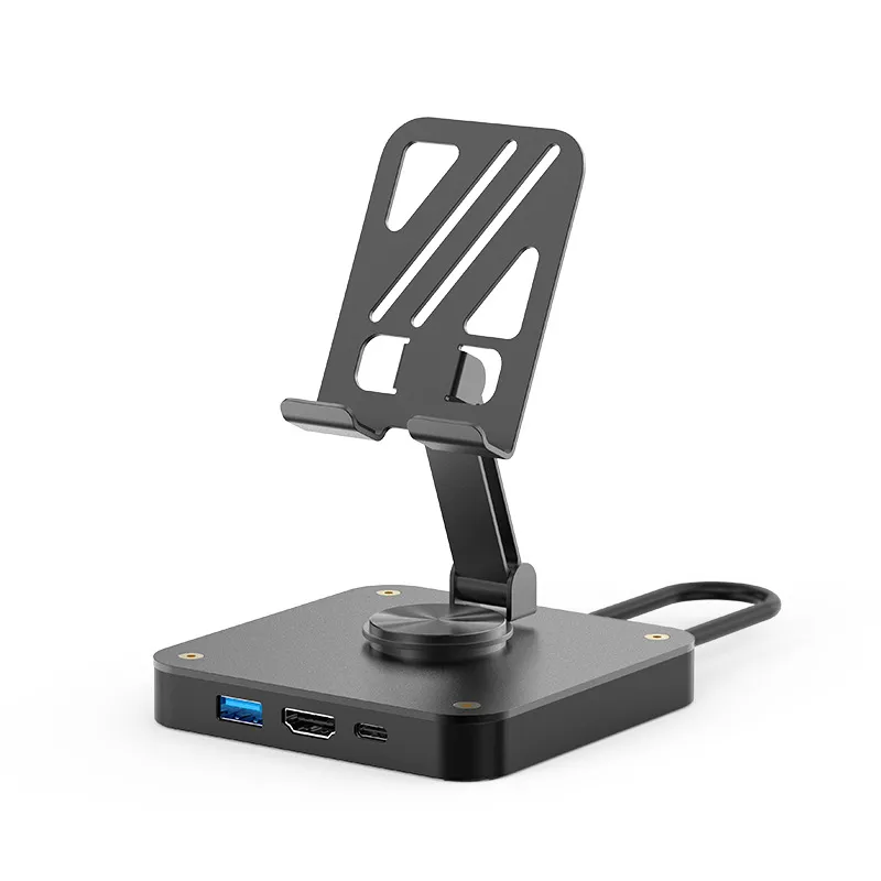 Picture of Collapsible rotating stand HUB Docking Switch Console base 3-in-1 expander HDMI 4K 60Hz+USB2.0+PD100W