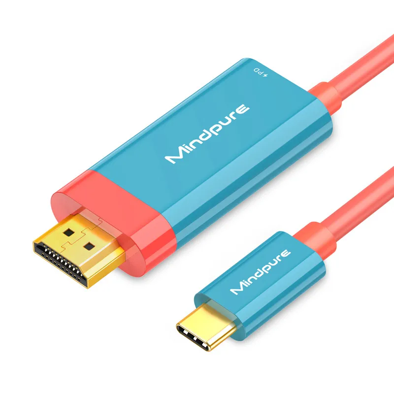 Picture of Nintendo HD projection cable 4k mobile computer projection cable type-c to hdmi transfer cable USB Type-C to HDMI projection cable 4K/60Hz 2 meters