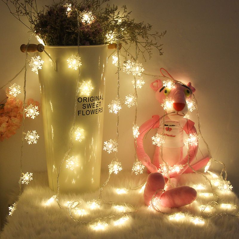 LED snow lights string Christmas decoration lights string Christmas tree decoration lights Warm white 220V plug-in 10 m 100 light view 2