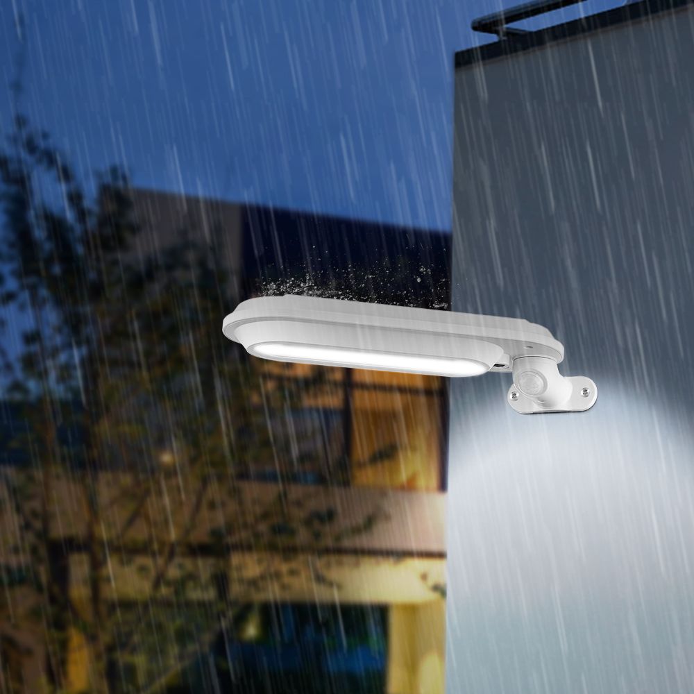 Solar wall light Outdoor courtyard LED light lighting street light outdoor waterproof four-speed mode intelligent light control human infrared induction 180° free adjustment of white light