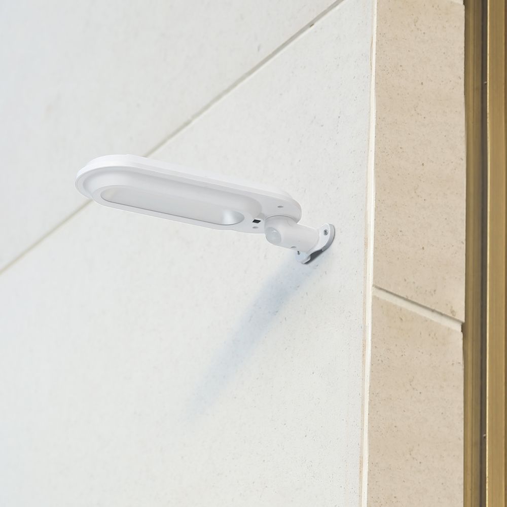 Solar wall light Outdoor courtyard LED light lighting street light outdoor waterproof four-speed mode intelligent light control human infrared induction 180° free adjustment of warm light view 2