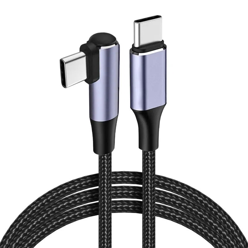 Picture of PD data cable 100W C-C-Type-C to Type-c single elbow male-to-male 5A fast charging cable