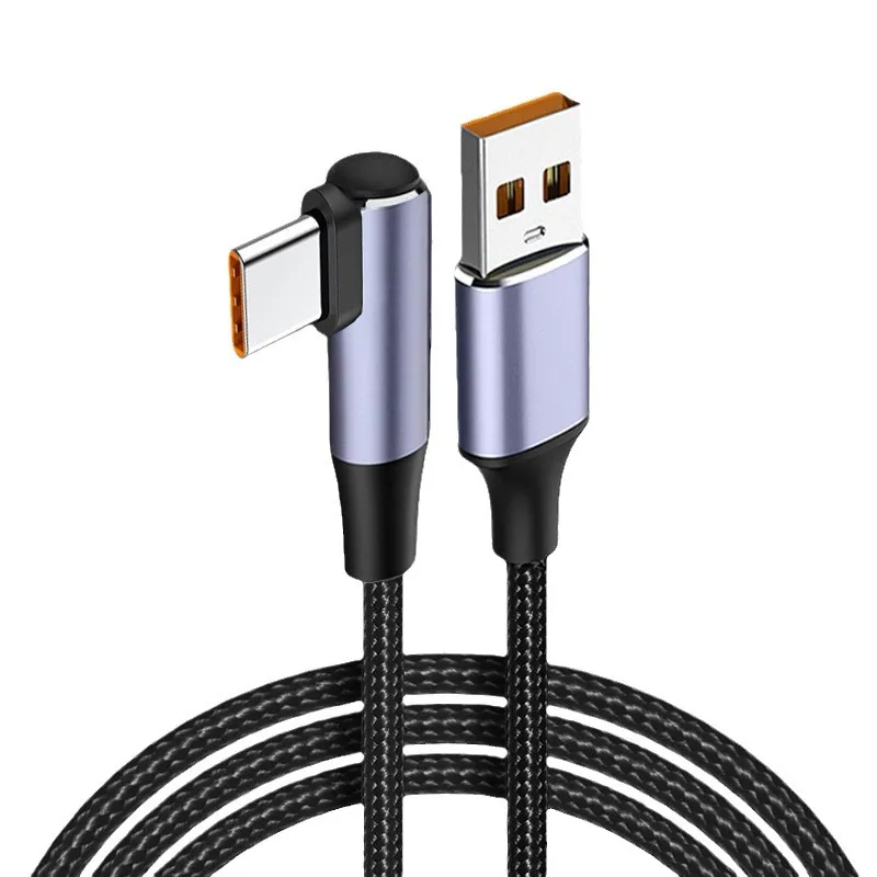 Picture of The 6A super fast charging data cable is suitable for mobile phones such as Huawei, Xiaomi, letV TYPE-C flash charging orange 100W fast charging cable