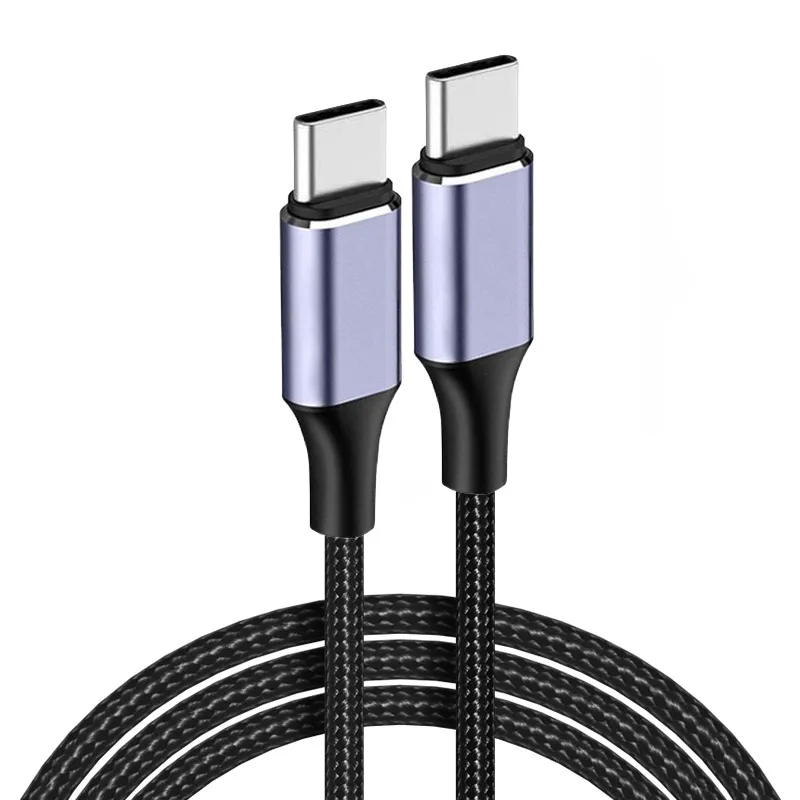 Picture of C-to-c data cable, 100W fast charging cable, type-c to type-c 100W braided cable, PD data cable, mobile phone and computer charging cable