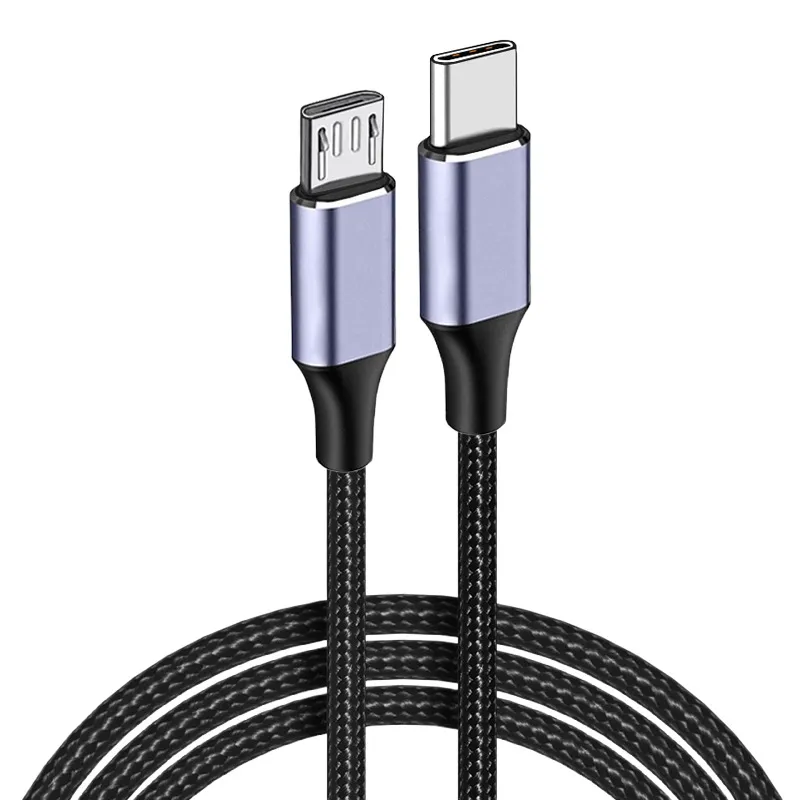 Picture of micro to type-c cable type-c to micro data cable otg data for Android mobile phones