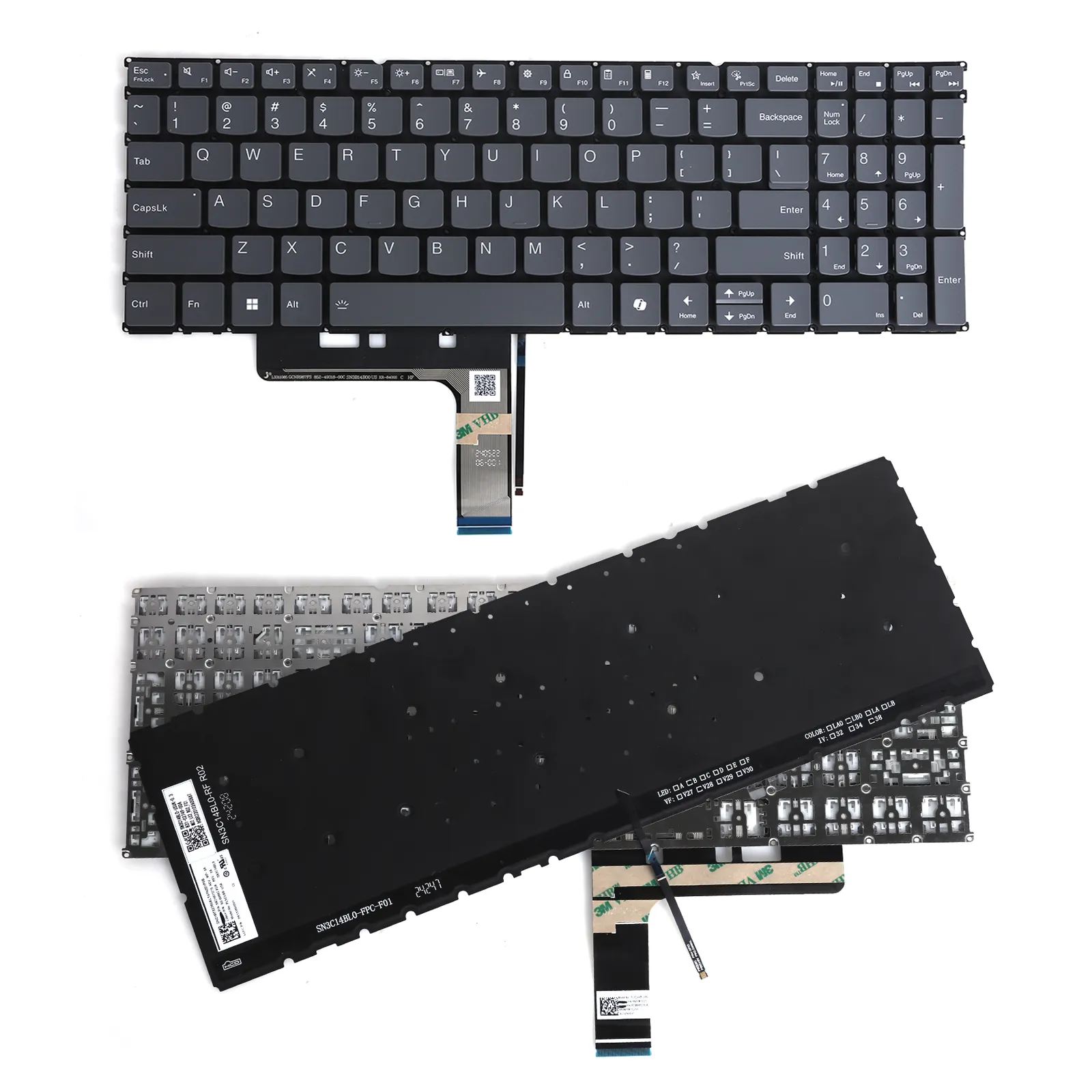 Picture of Laptop US keyboard forLenovo Yoga pro 9 16 IRP8 Yoga Pro 16s IRP8 GRAY（Backlit，AI）