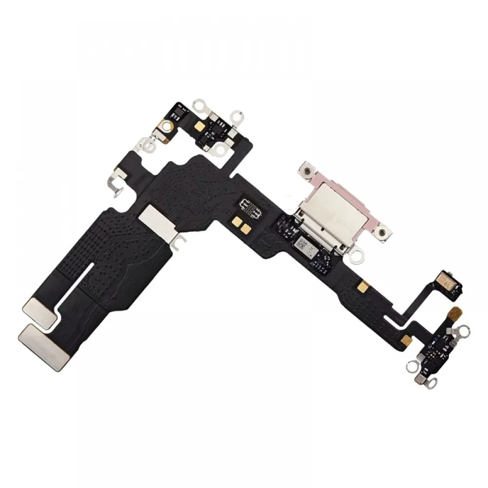Picture of For iPhone 15 Plus Original Charging Port Flex Cable (Pink)