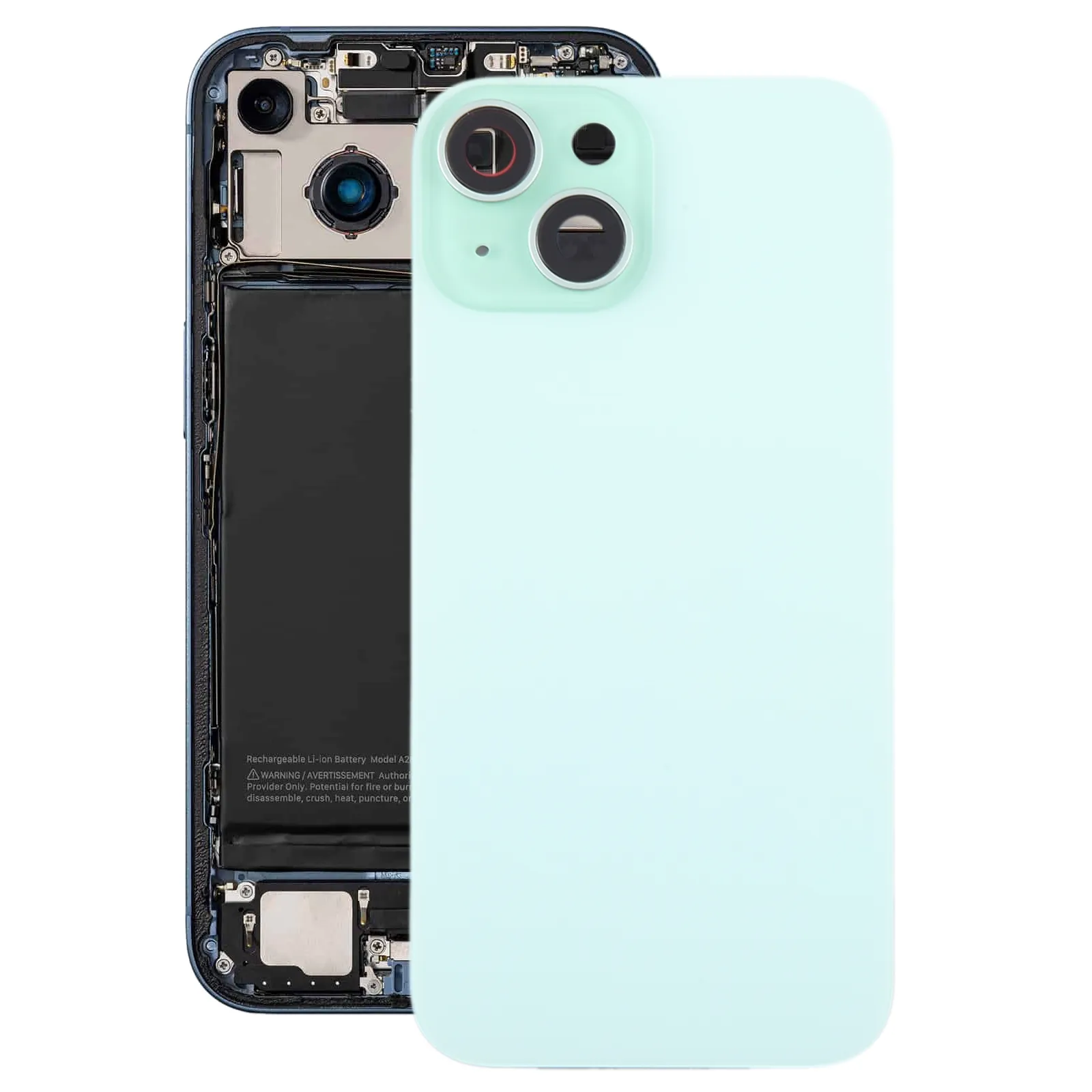 Picture of For iPhone 15 Plus Glass Battery Back Cover with Camera Lens Cover(Green)