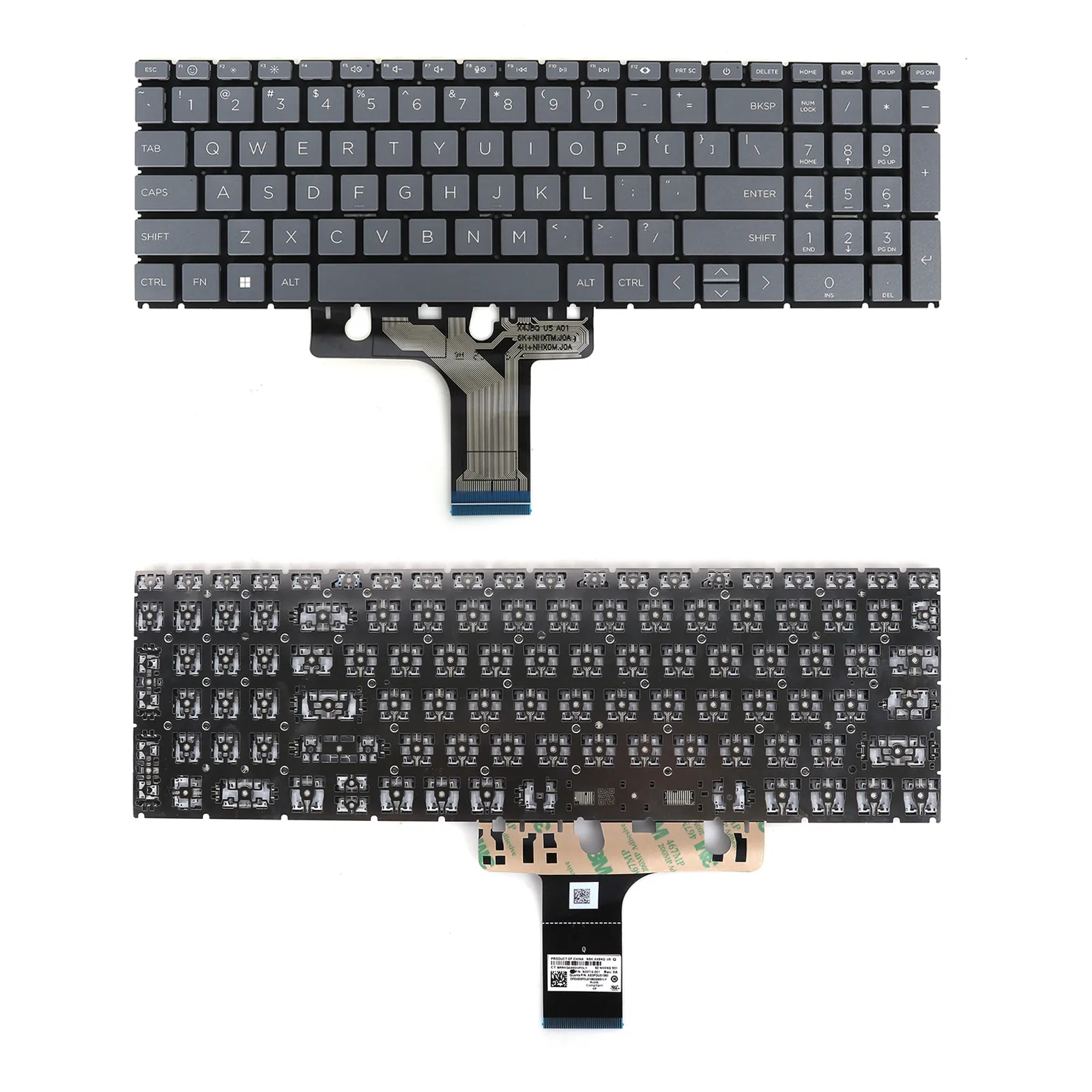 Picture of Laptop US keyboard forHP 15-FD 15-FC GRAY（Without FRAME，Win8）