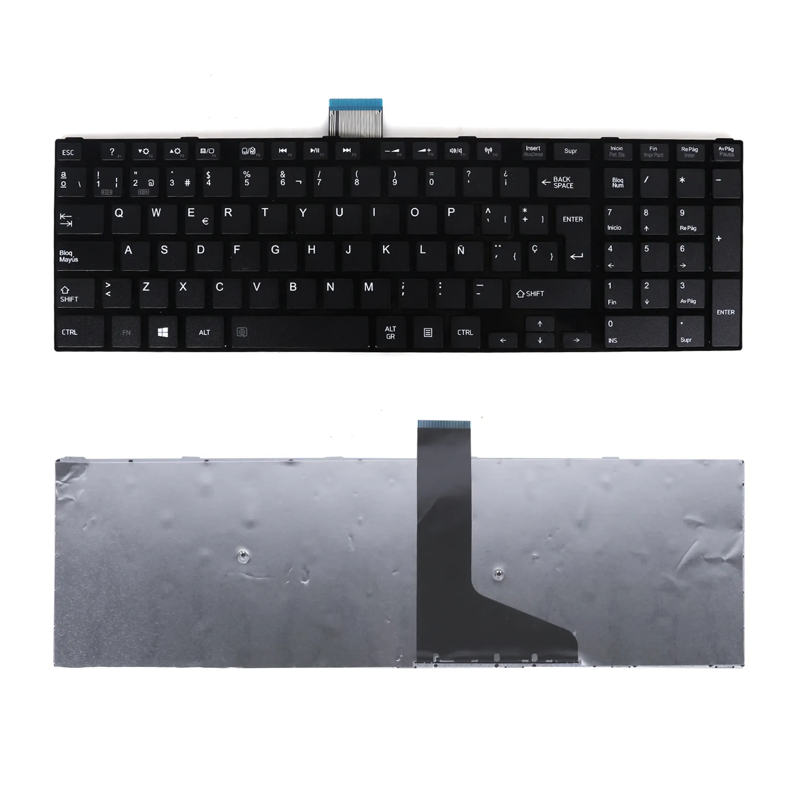 Picture of Laptop Spanish keyboard forToshiba Satellite C70-A C70-B C70D-A C70D-B  GLOSSY FRAME BLACK  (Win8)