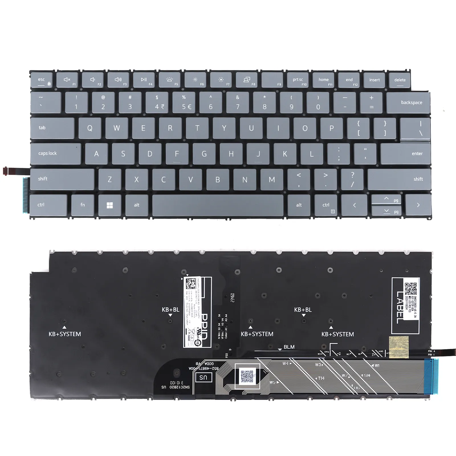 Picture of Laptop US keyboard forDell Inspiron 76407645544074407445 Latitude 7455 Grey （backlight，WIN8）