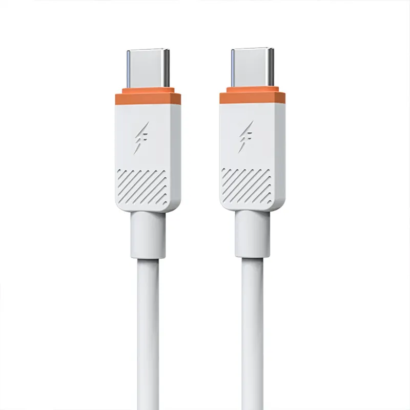 Picture of Type-C to Type-C 65W dual color data cable charging cable flat blind plug fully compatible with smart chip 480Mbps data transmission