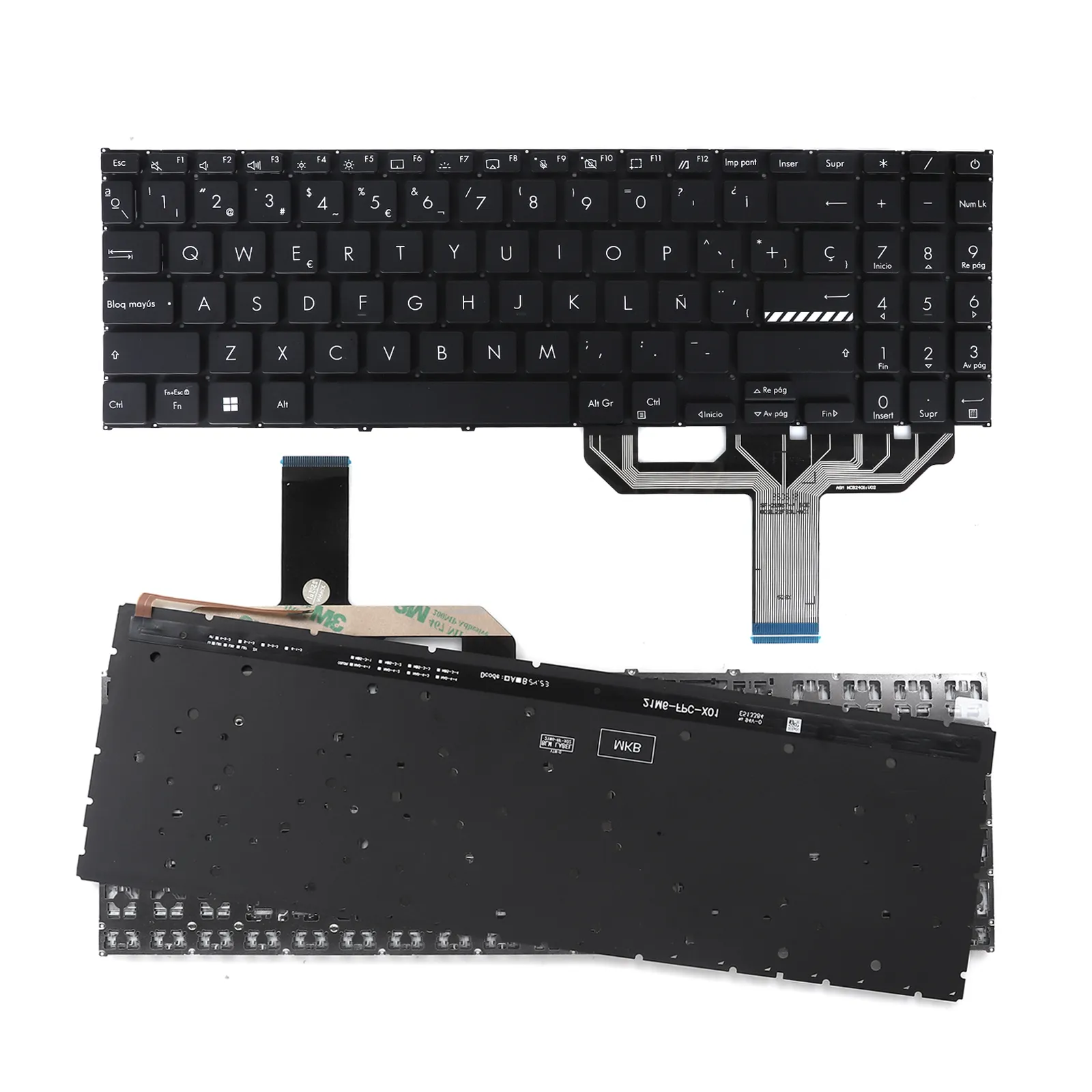 Picture of Laptop Spanish keyboard forASUS X1502 X1603Z M1503Q M1603Q X1605V M1502 X1503 BLACK（Backlit，Win8）