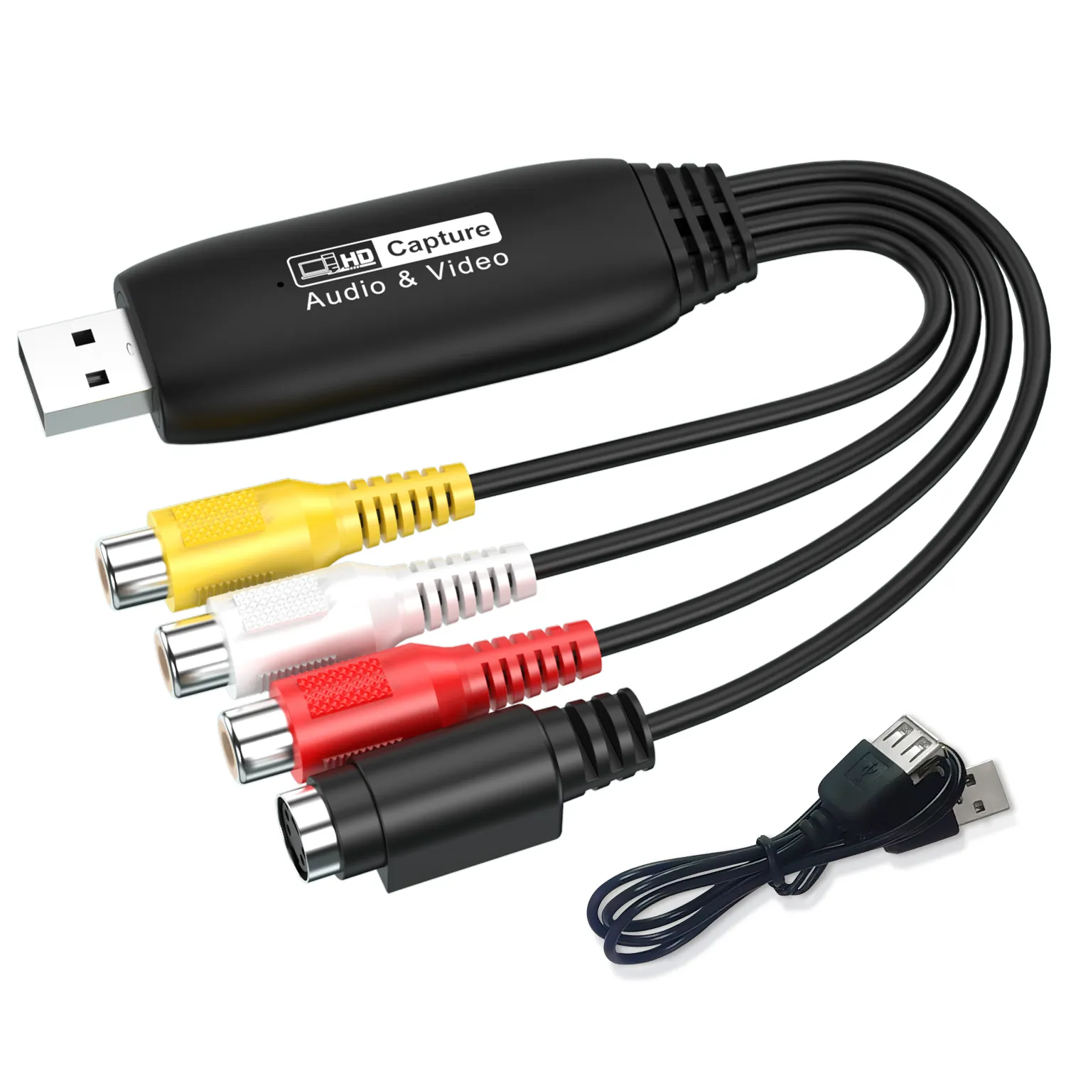 Picture of USB video capture card without drive AV signal capture data USB capture card available for Android WIN11