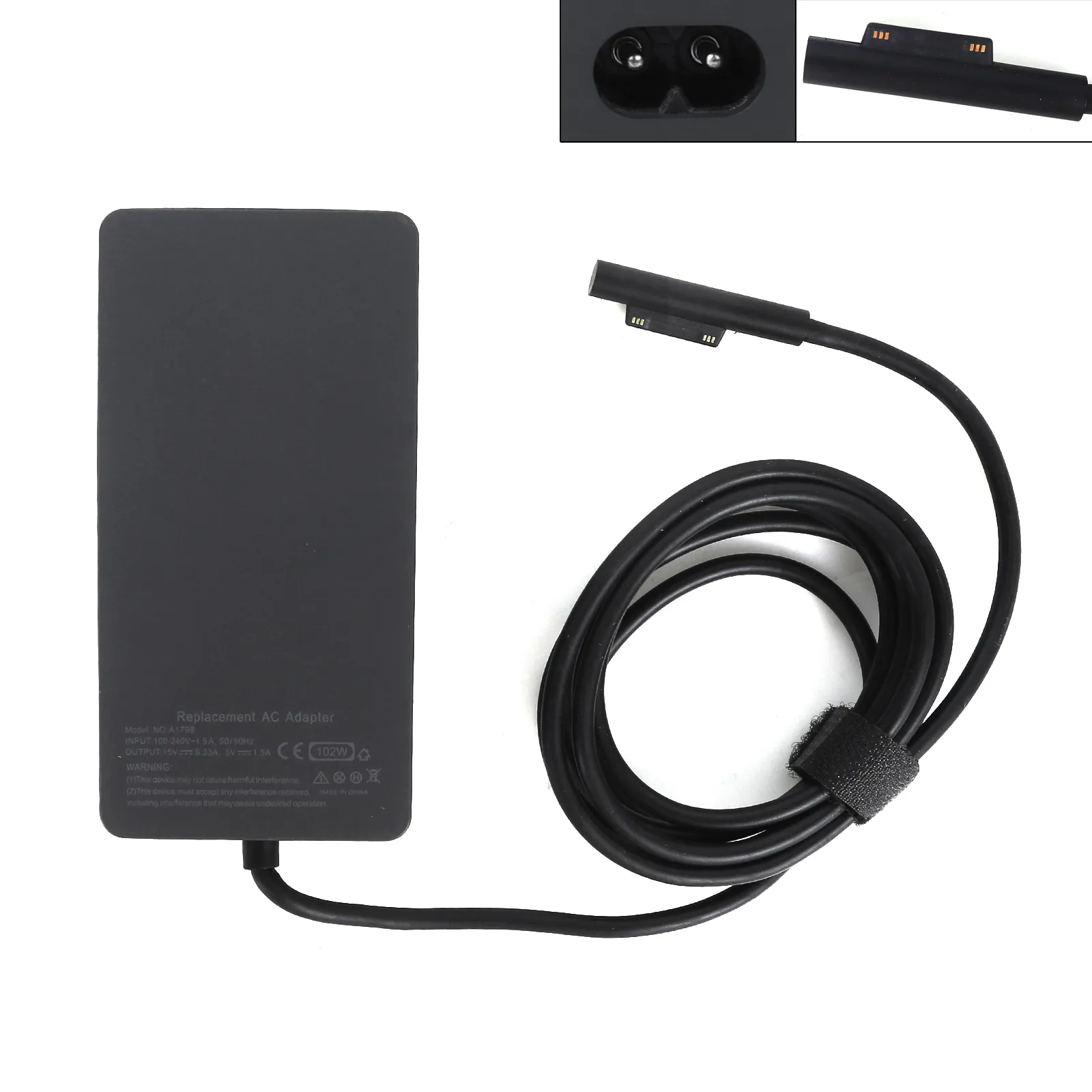 Picture of Laptop AC power adapter for Microsoft surface book 2/1 GO Laptop/pro 15V6.33A 5V1.5A 102W（Without Power cord）