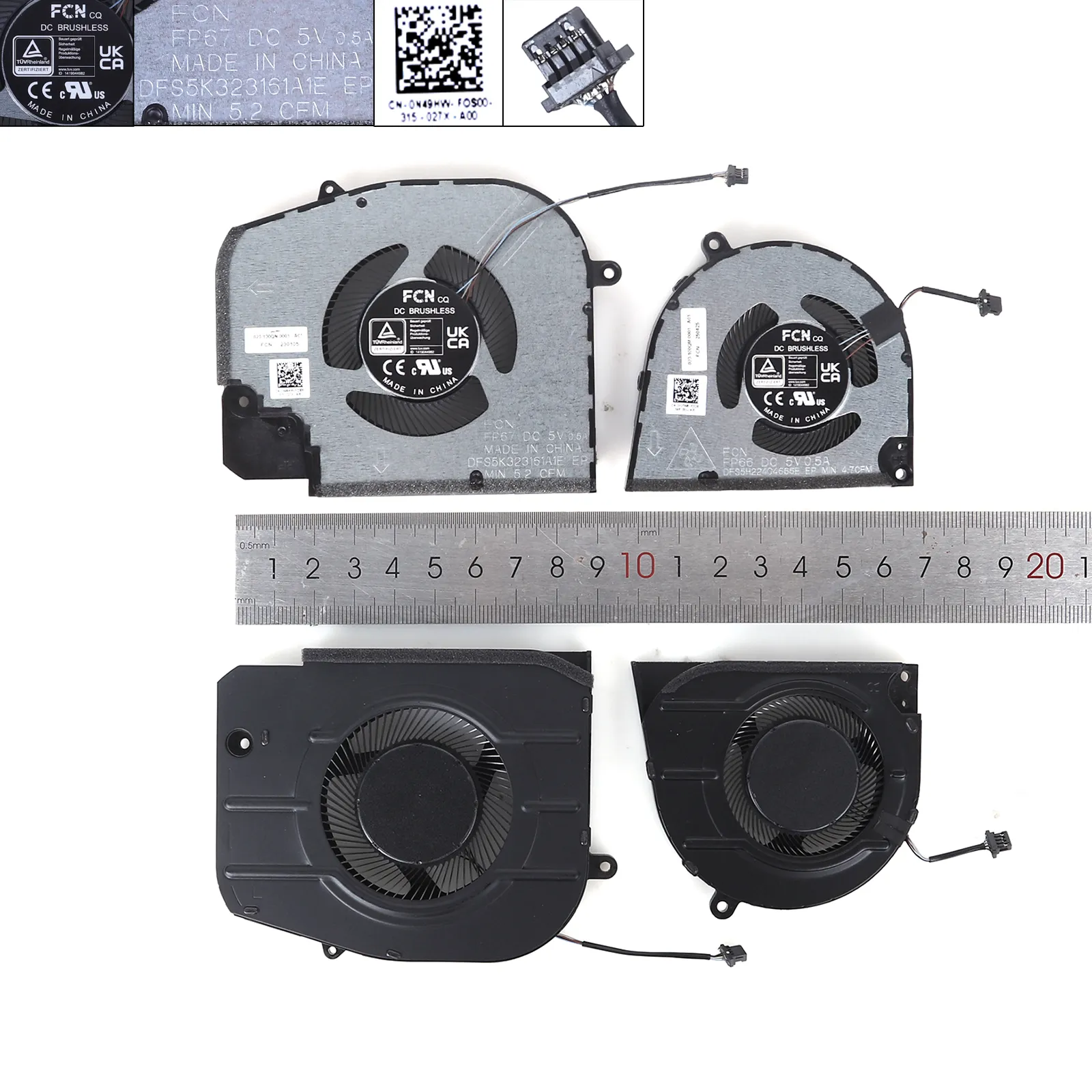 Picture of Laptop fan forDell 7620 L+R ORG 0N49HW