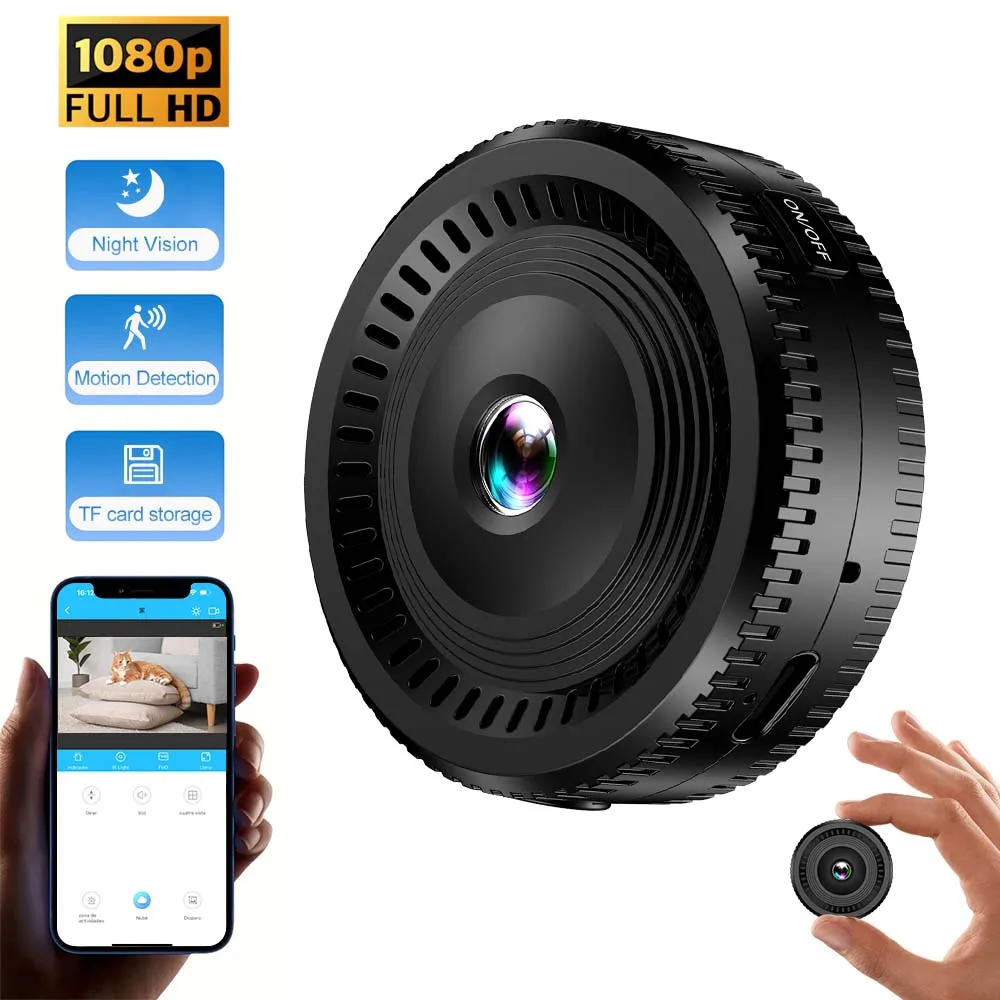 Picture of 140 ° wide-angle camera 1080P high-definition motion detection night vision remote monitoring home network camera Type-C charging 450mAh battery TF storage