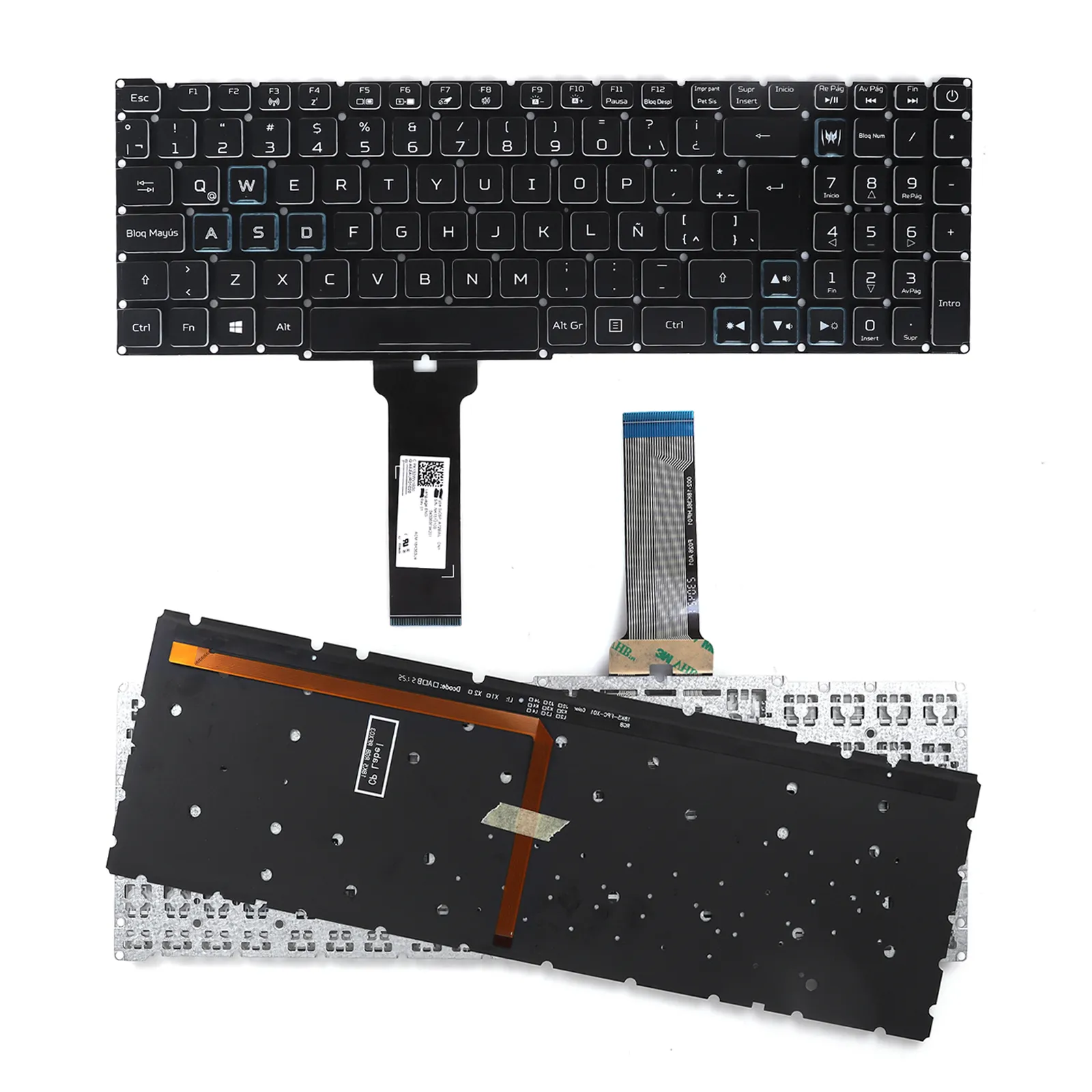 Picture of Acer Nitro-4 an515-54 an515-43 an517-51 an715-51 BLACK (Full Colorful Backlit ,Blue crystal key cap, Win8 )