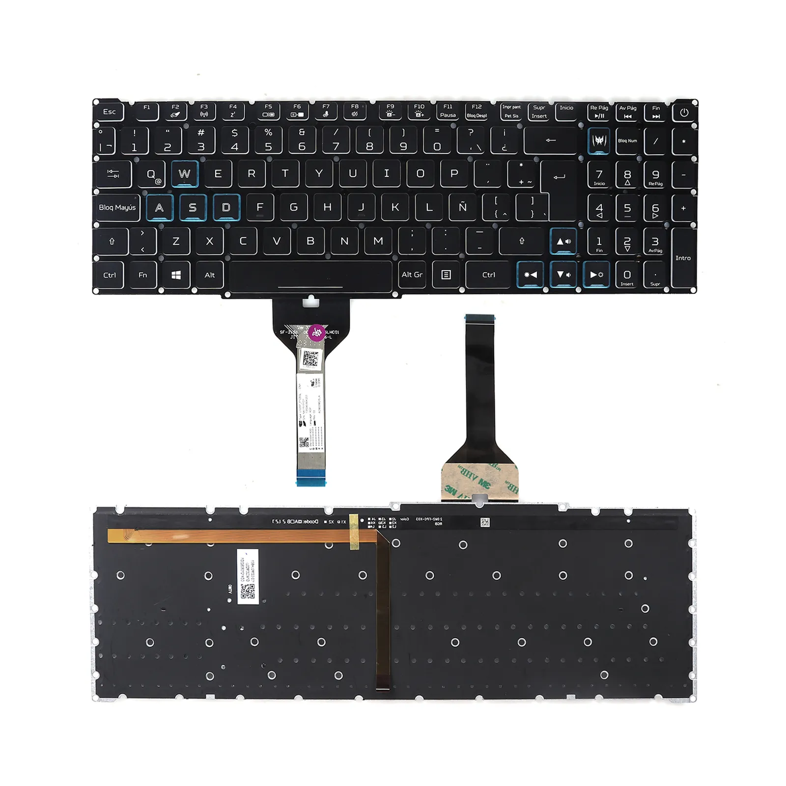 Picture of Acer Nitro 5 AN515-56 AN515-57 AN517-53 AN517-54 BLACK (Full Colorful Backlit ,Blue crystal key cap, Win8 )