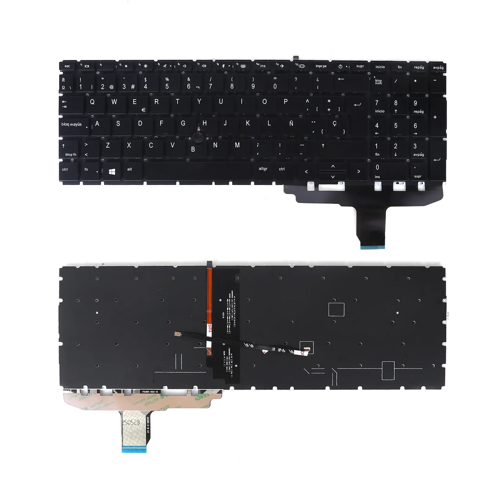 Picture of Laptop Spanish keyboard forHP EliteBook 850 g7 BLACK (Backlit  with point  Win8)