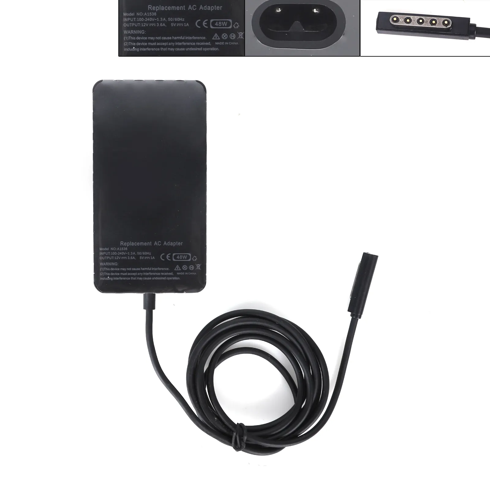 Picture of Laptop AC power adapter forMicrosoft 12V 3.6A 45W(Five - hole) (High Copy ) Plug：EU