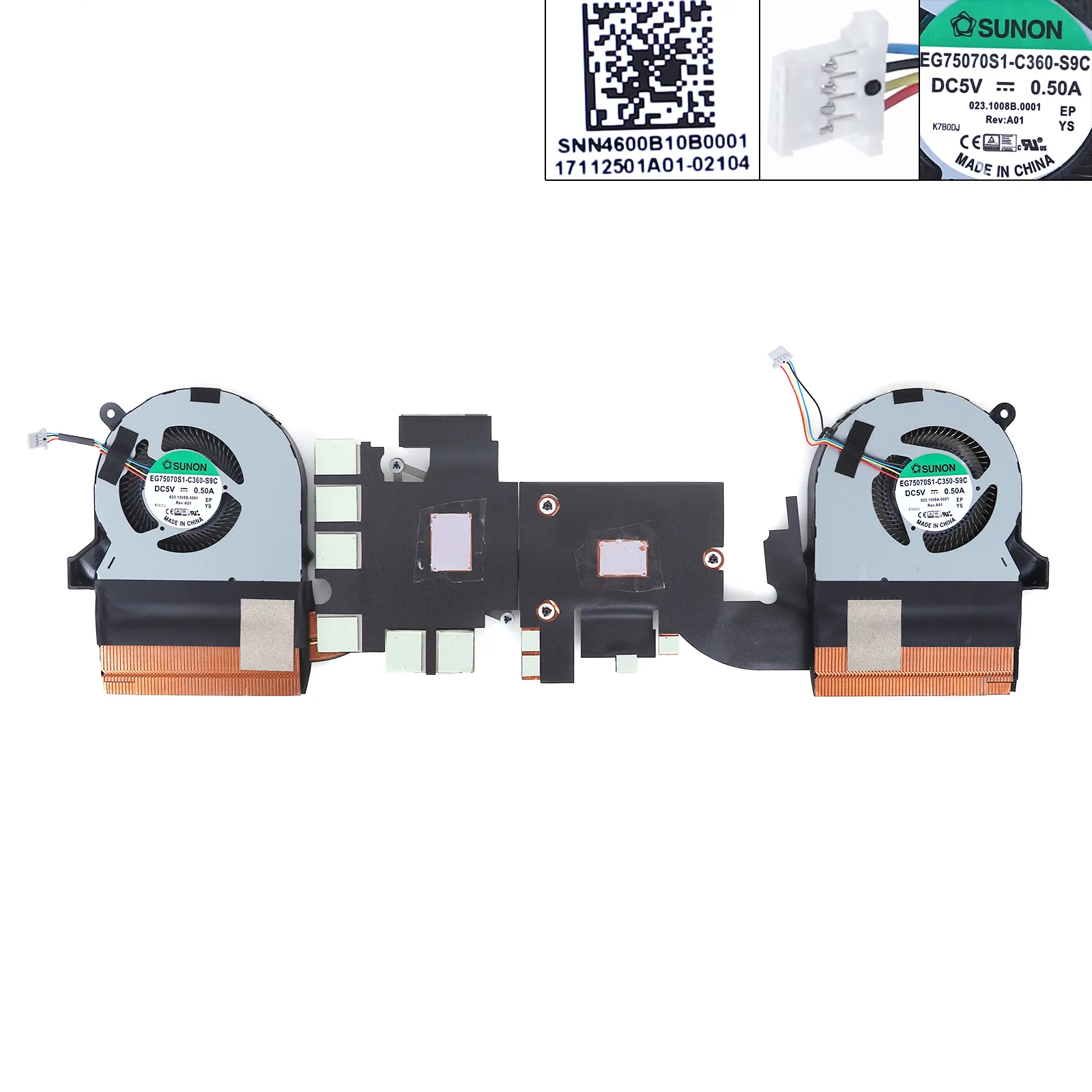 Picture of Laptop fan forAcer Aspire VN7-793G-75U0 CPU+GPU 17''（Metal fan blade），Heatsink.