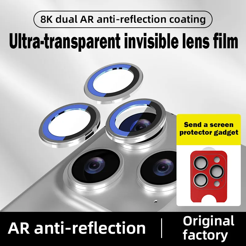 Picture of Suitable for iPhone 16/16 Plus, with a lens film and a metal covered anti drop lens protective film, 2 sets of silver