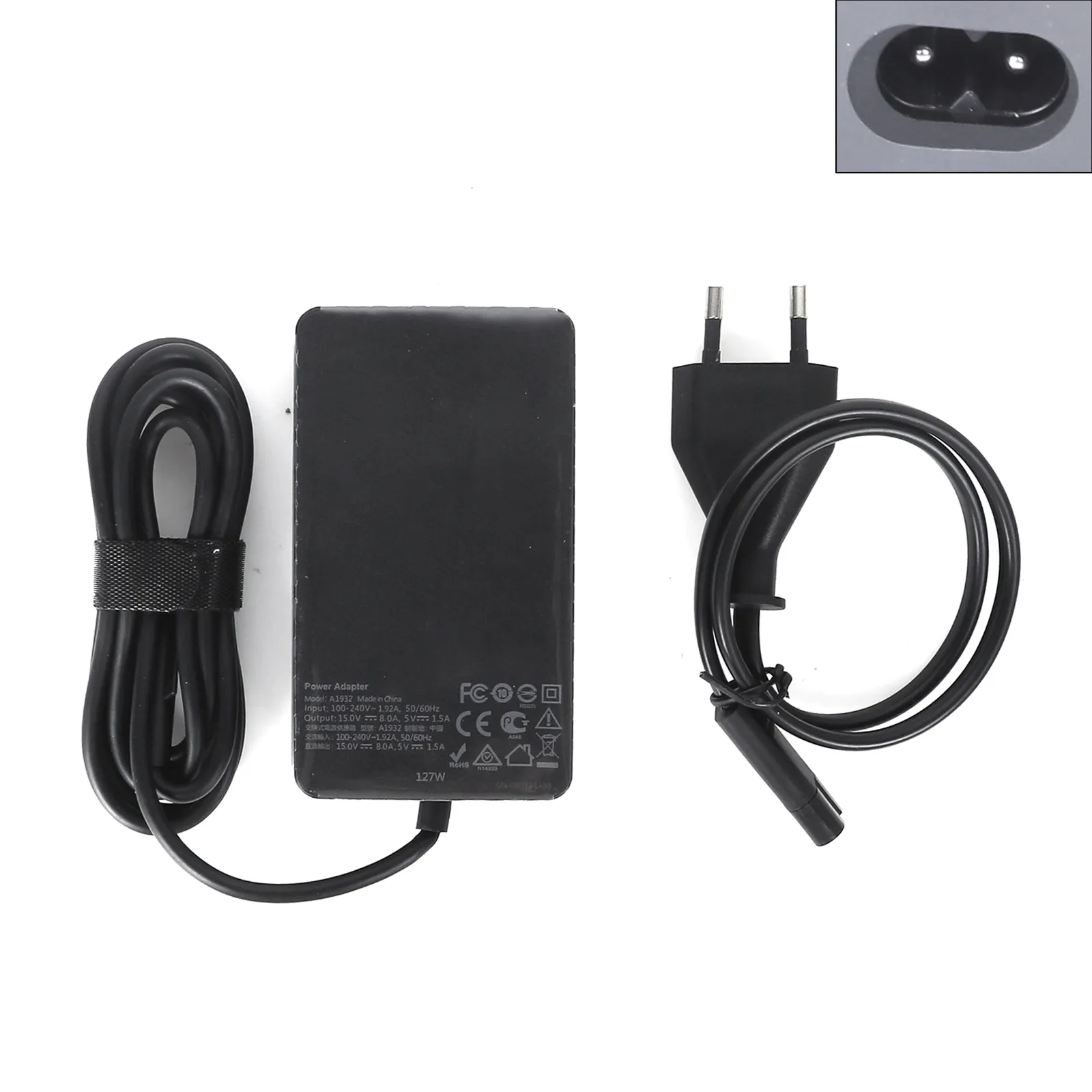 Picture of The 127W European standard charger is suitable for the 15v8a power adapter of Microsoft Surface Book 3 15-inch computer