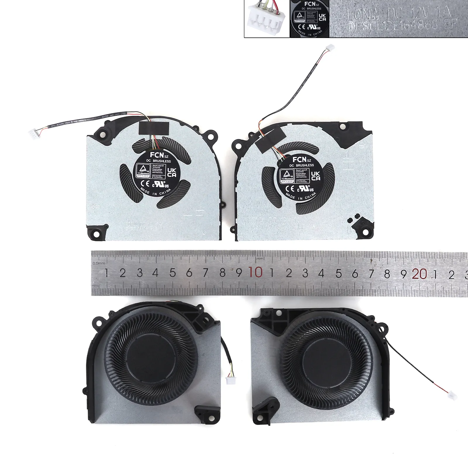 Picture of Laptop fan forGigabyte G5 KF RC55 Z9D7 Z9R7 Z9R9 G8R9 G9R9 Z7D6 Z8D6 Z8R7 Z8R9 12V (L+R,ORG)