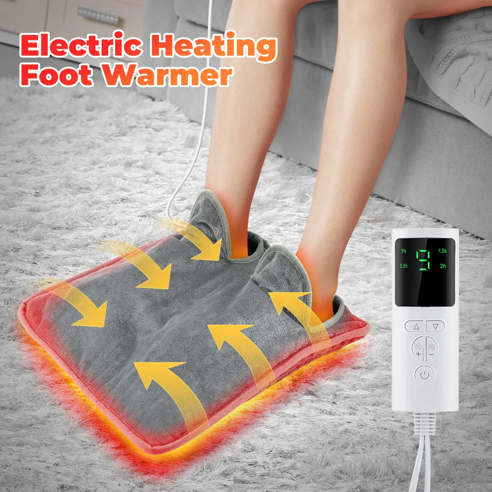 Picture of 9-level temperature control, 4-speed timed heating, warm foot pads, fast heating, intelligent temperature control, foot warmers, foot warmers, foot warmers, gray European standard