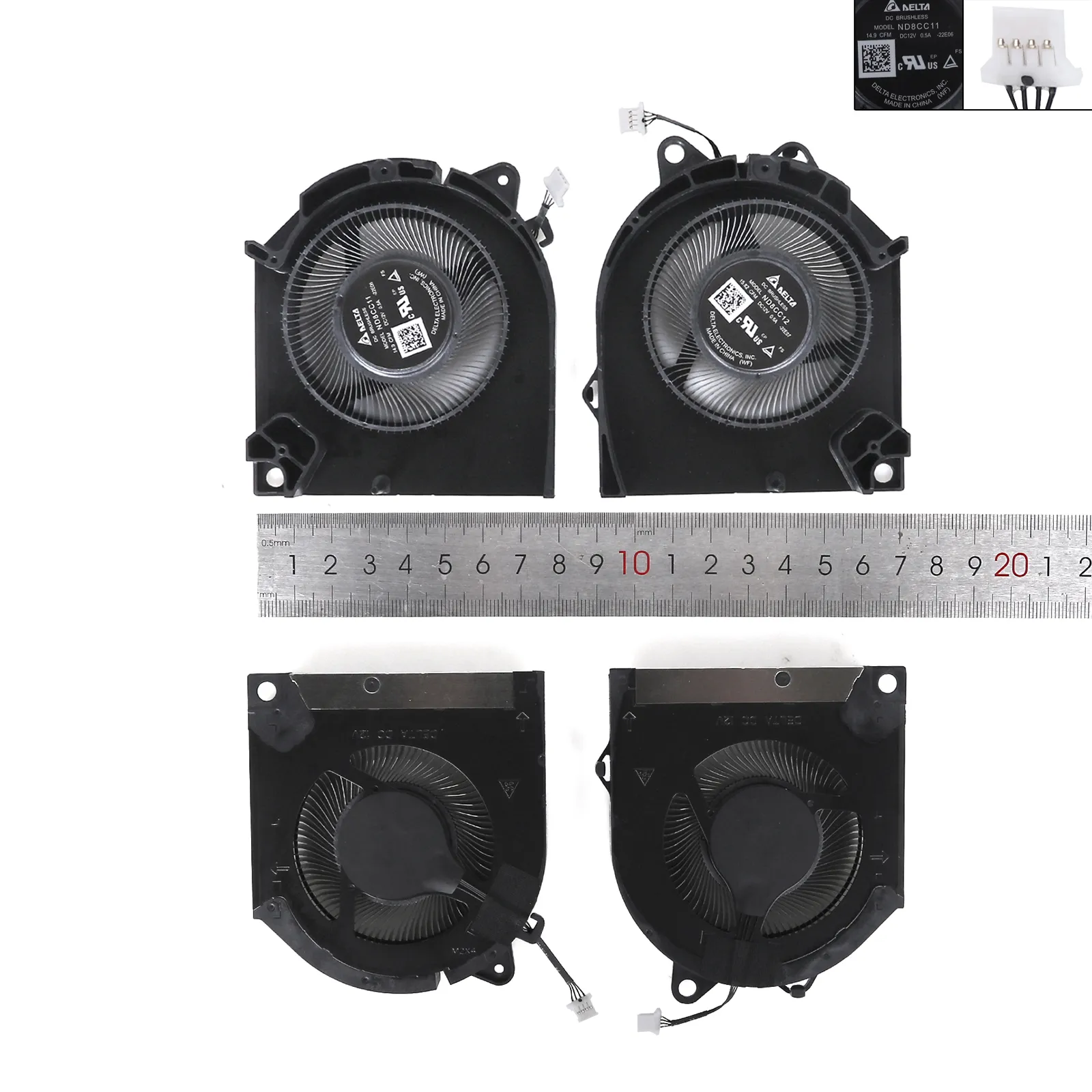 Picture of Laptop fan forDELL G15 5530 / G16 7630 2023 DC 12V 0.27A （L+R,ORG）