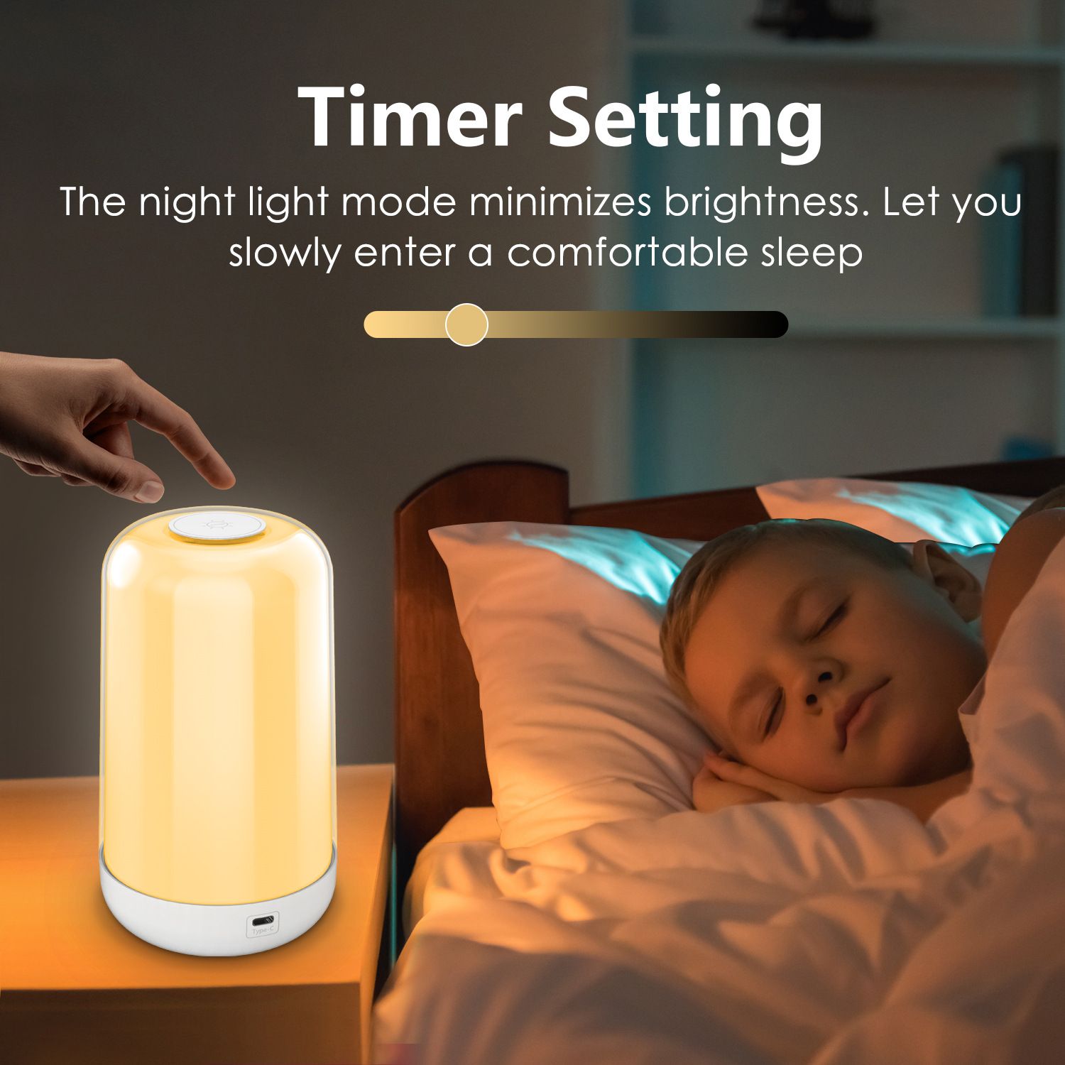Bluetooth APP intelligent rainbow atmosphere night light RGB atmosphere light creative portable bedside table lamp 3600mAh view 2