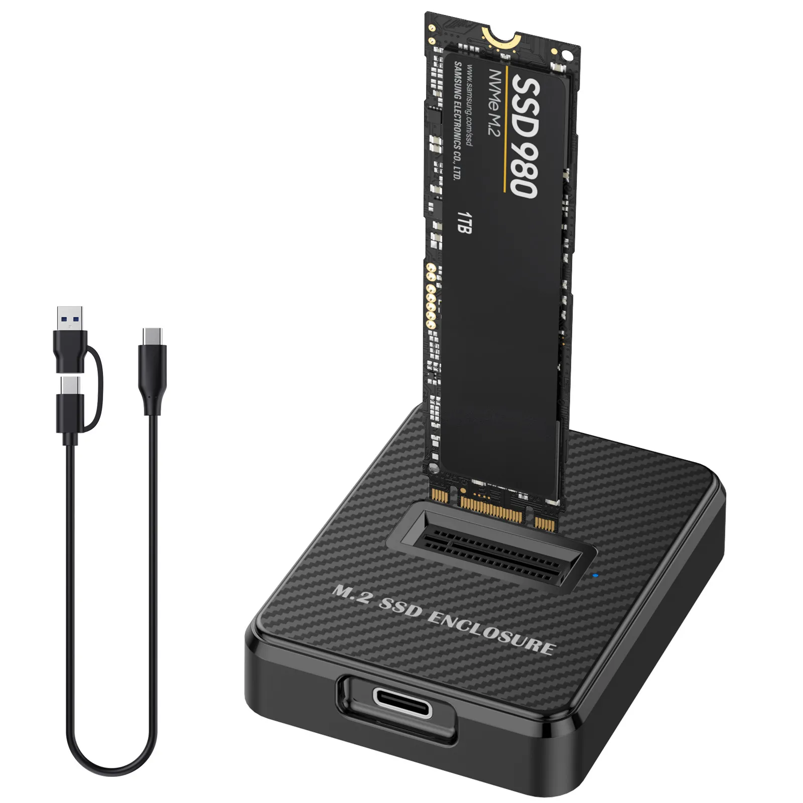 Picture of M.2 solid-state read-write hard drive base NVMe/SATA protocol hard drive copy solid-state ssd hard drive box type-c NVME/NGFF dual protocol