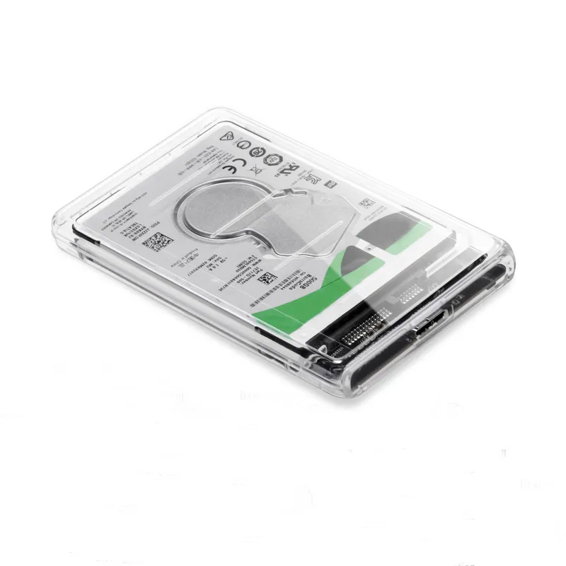 Picture of usb3.0 hard drive enclosure, SSD mechanical transparent portable hard drive enclosure, 2.5-inch SATA solid-state drive enclosure