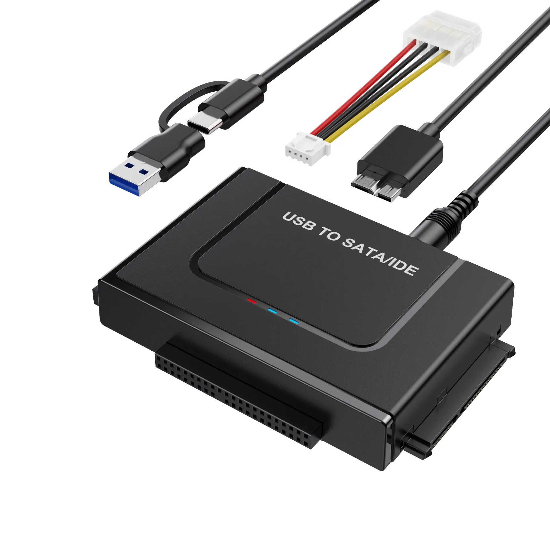Picture of USB3.0 to SATA/IDE adapter hard disk connection for reading 2.5-inch and 3.5-inch universal EU