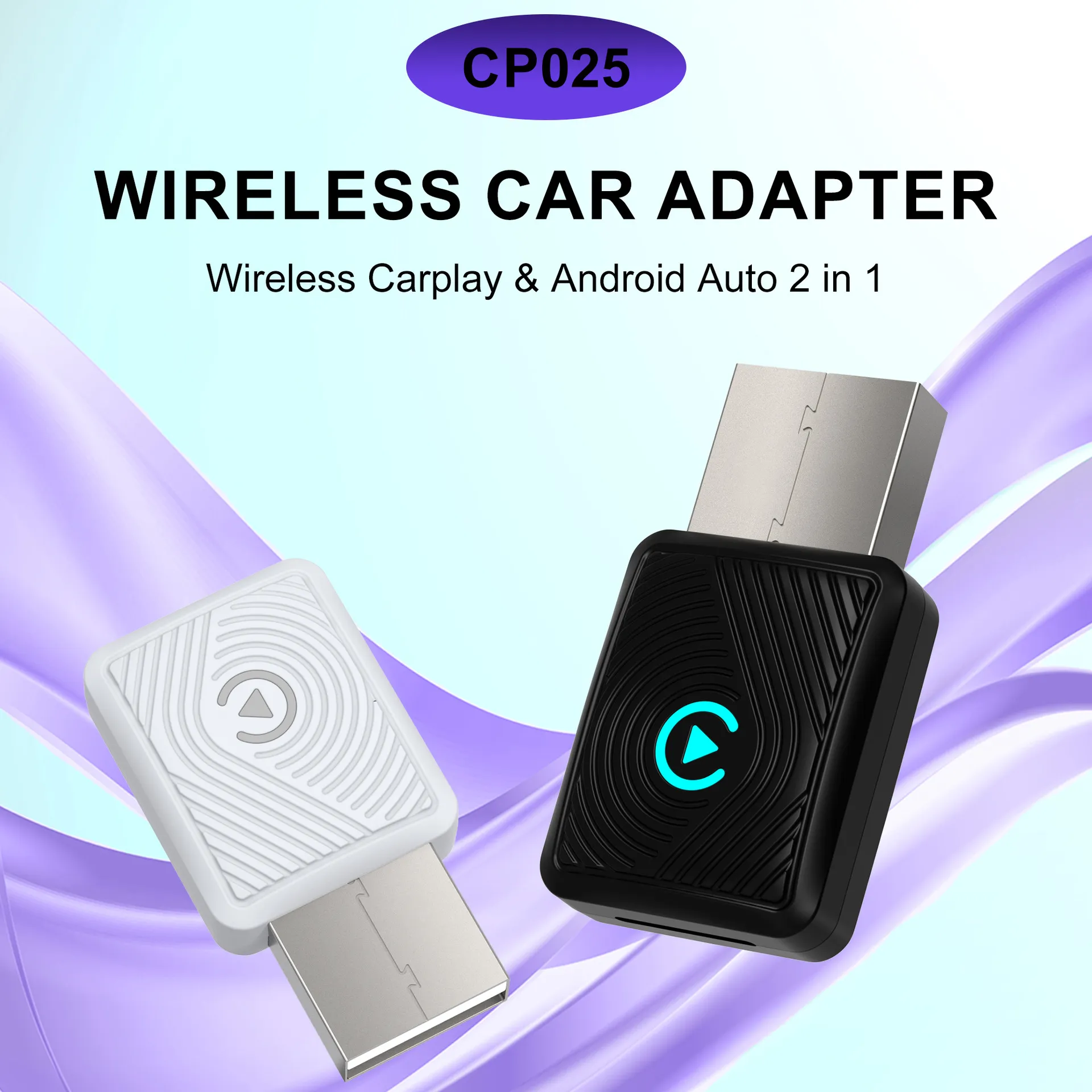Picture of Wired to Wireless CarPlay Box Car Interconnection Box Smart Portable Interconnection Adapter Wireless Carplay &amp; Android Auto 2 in 1