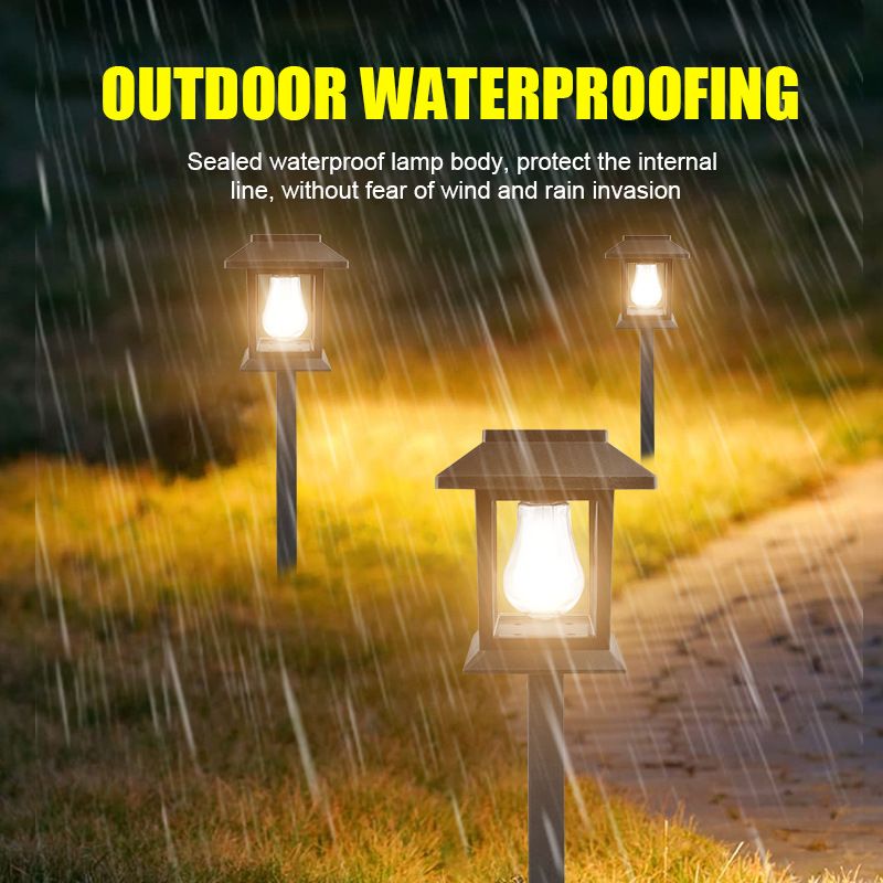 2pcs/pot Solar Light Outdoor Courtyard Light Waterproof Garden Walkway Tungsten Wire Lawn Plug in Light Outdoor Atmosphere Installation Path Light view 2