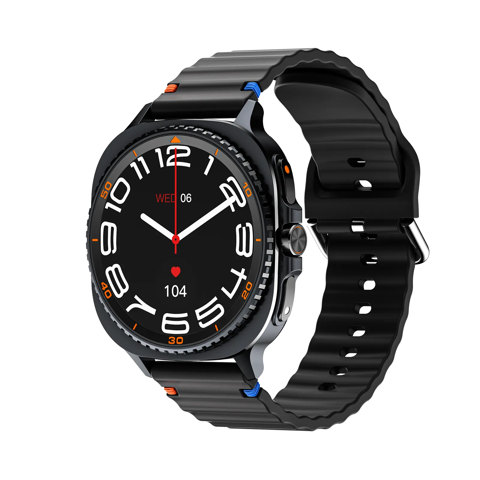 Picture of Black Watch Ultra 2 Smart Watch, 1.28" 360×360 IPS HD Screen, 400mAh Wireless Charging, IP68 Waterproof, Dual-Bluetooth 5.4, Triple AI Models (ChatGPT/Deepseek/Grok3), All-Round Health Monitor (Blood Glucose/Uric Acid/Sleep)