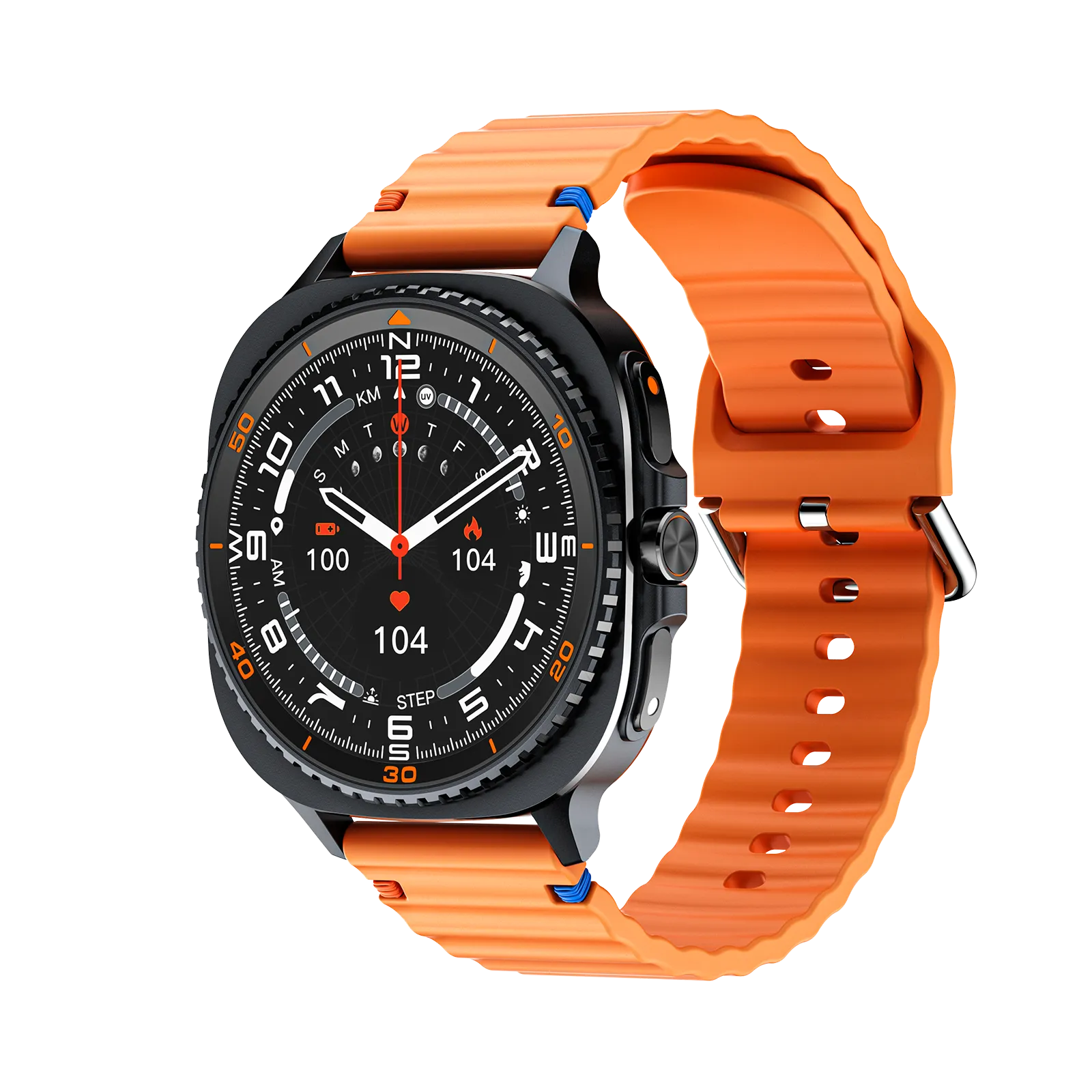 Picture of Orange Watch Ultra 2 Smart Watch, 1.28" HD IPS Display, 400mAh Wireless Charging, IP68 Waterproof, NFC Access Control, Payment QR Code, Voice Assistant, Family Health Sharing, Dynamic Island & 500+ Free Watch Faces