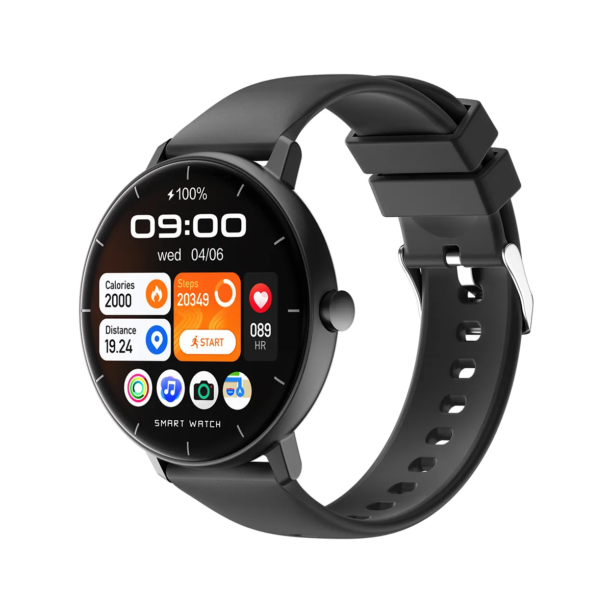 Picture of Dark Gray GTR 4 Pro Smart Watch, 1.43" IPS HD Touchscreen, ChatGPT & AI Watch Face, 250mAh Wireless Charging Fitness Watch with Heart Rate Sleep Monitor, Bluetooth Call & WhatsApp, Daily Waterproof Smartwatch for Men Women