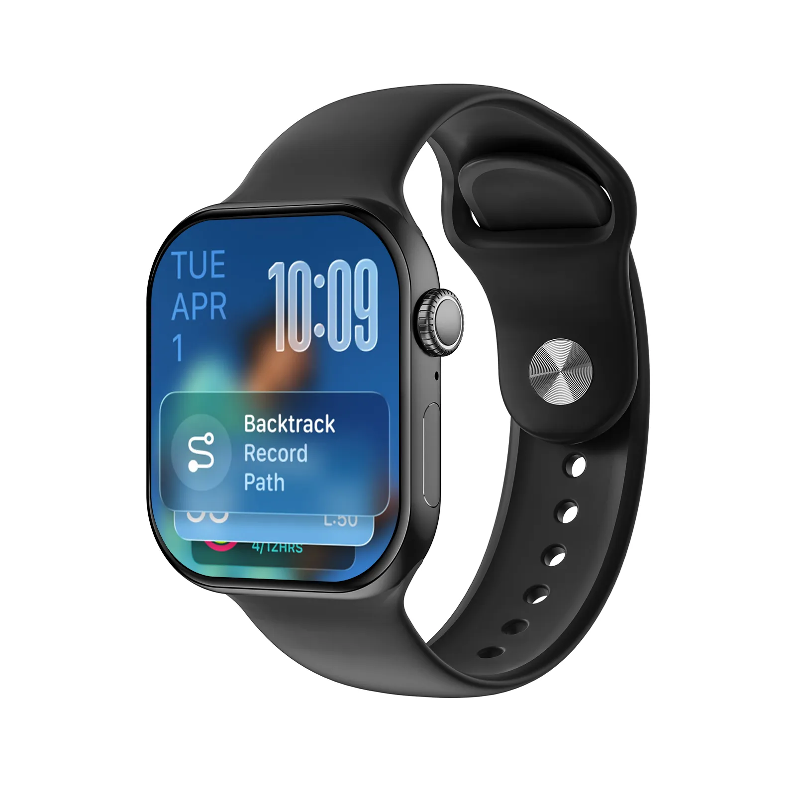 Picture of Black Watch 11mini adopts ultra-thin 9.3mm design and lightweight 45g zinc alloy body. Equipped with 1.85-inch HD full screen and dual Bluetooth 5.4/3.0. Supports IP68 waterproof, ChatGPT AI function, offline voice assistant, WhatsApp multi-message reply and full-day health monitoring.