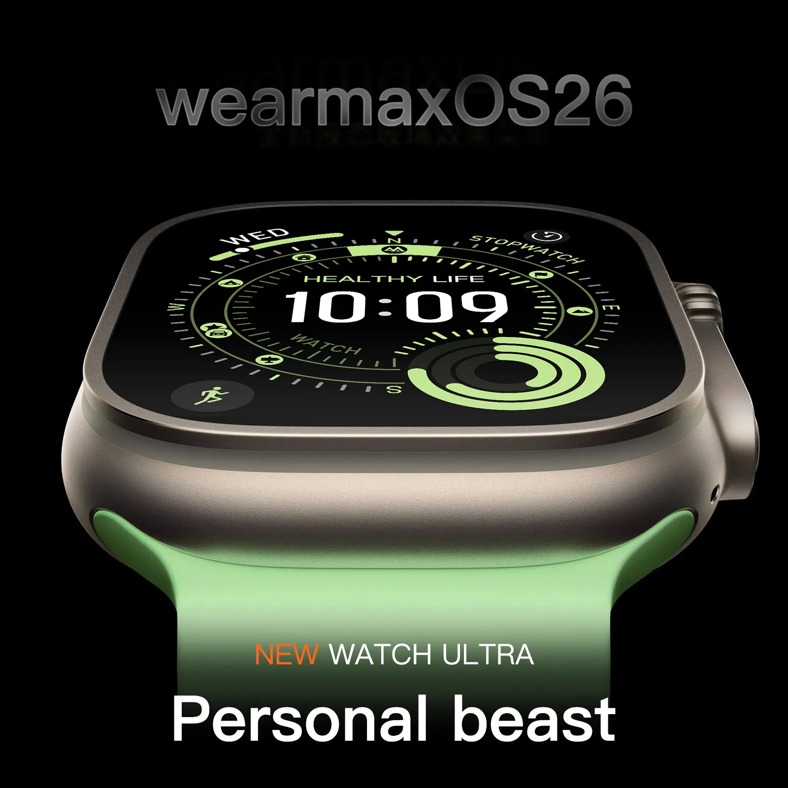 Picture of Samurai Black ULTRA 5 Pro Watch adopts ultra-light 50g body and IP68 swimming waterproof. Built-in GPS sports tracking, 350mAh steady battery, Bluetooth calling and wireless charging. It offers all-round health tracking, SOS alert and multi-scene practical smart functions.