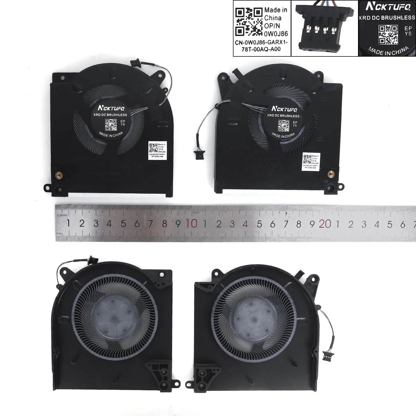 Picture of Laptop fan forDELL M15 R4 R3 0D1X38 0TG9V0 12V （L+R,High copy）
