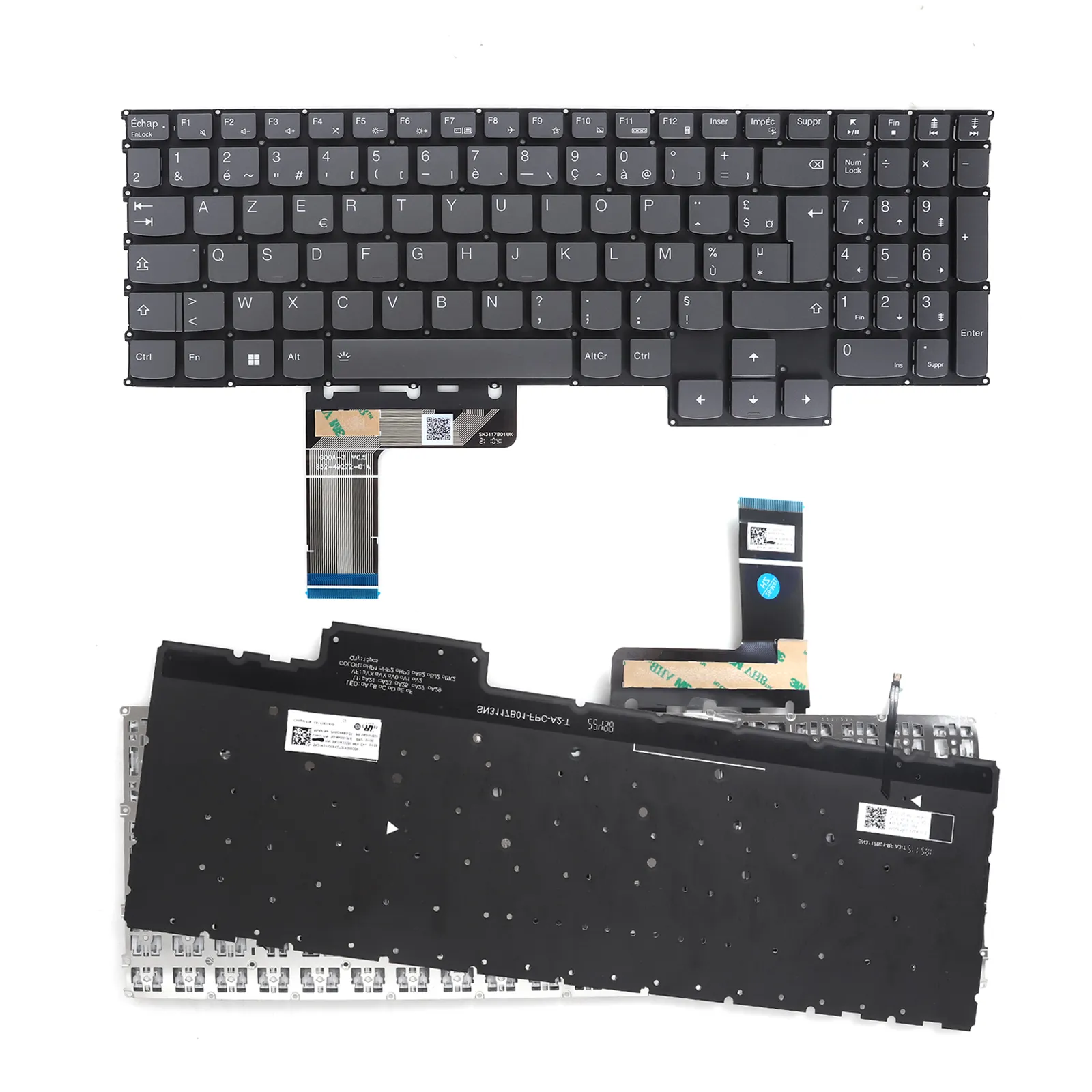 Picture of Laptop French Keyboard forLenovo Legion Y7000P 2023 Grey（Backlit,Without FRAME,Win8）