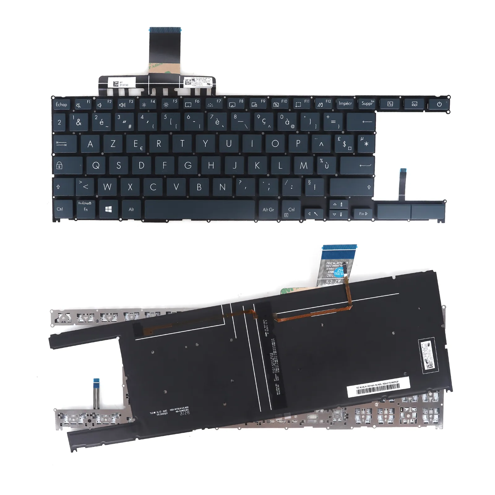 Picture of Laptop French Keyboard forASUS UX482 Blue（Backlit，Without FRAME）	