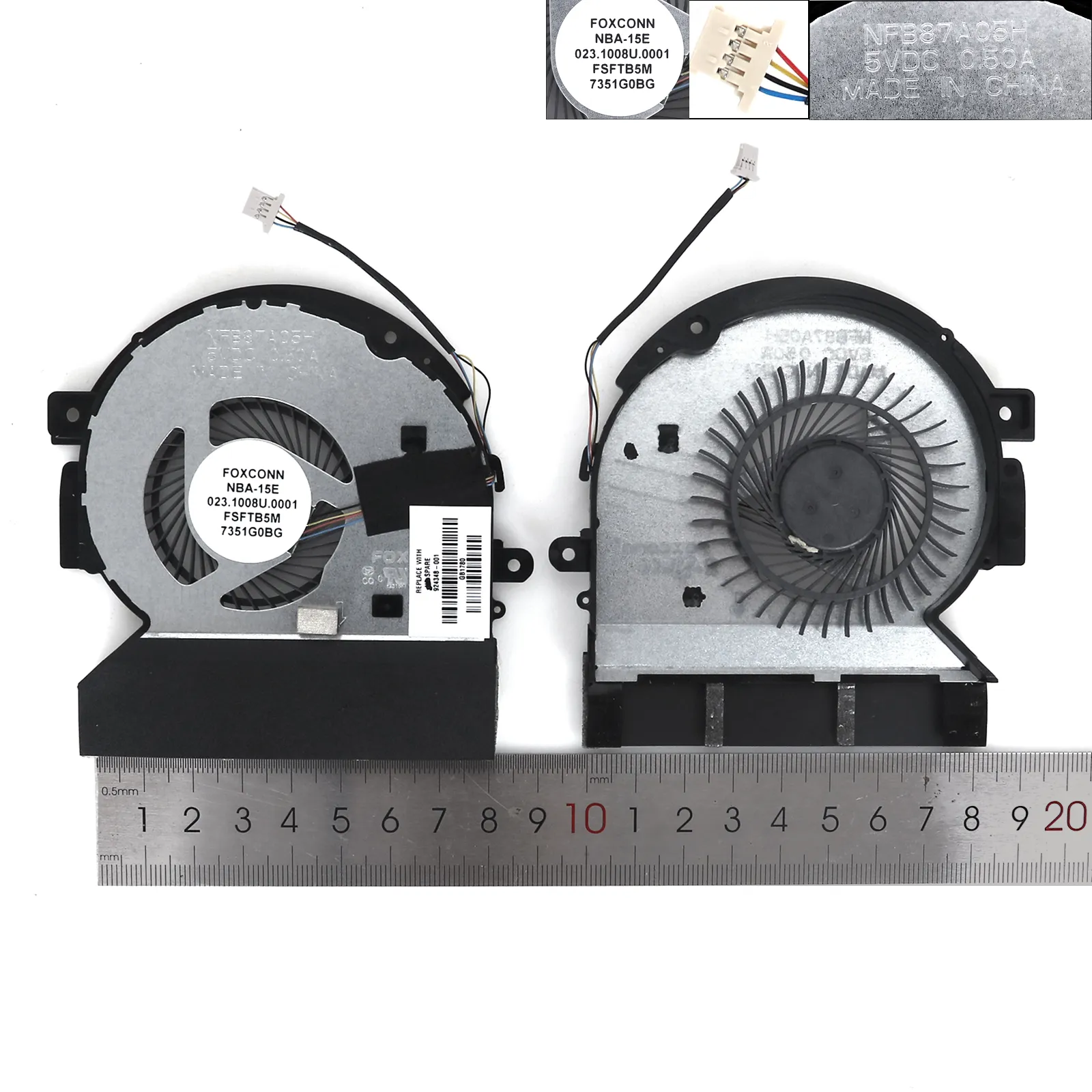 Picture of Laptop fan forHP Envy X360 15-BP 15-BQ 15M-BQ 15M-BQ021DX TPN-W127 TPN-W128 （ORG）